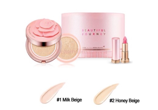 Phấn nước phiên bản giới hạn Ohui Ultimate Cover Cushion Moisture Rose Patal Special Set (Kèm lõi + Son)