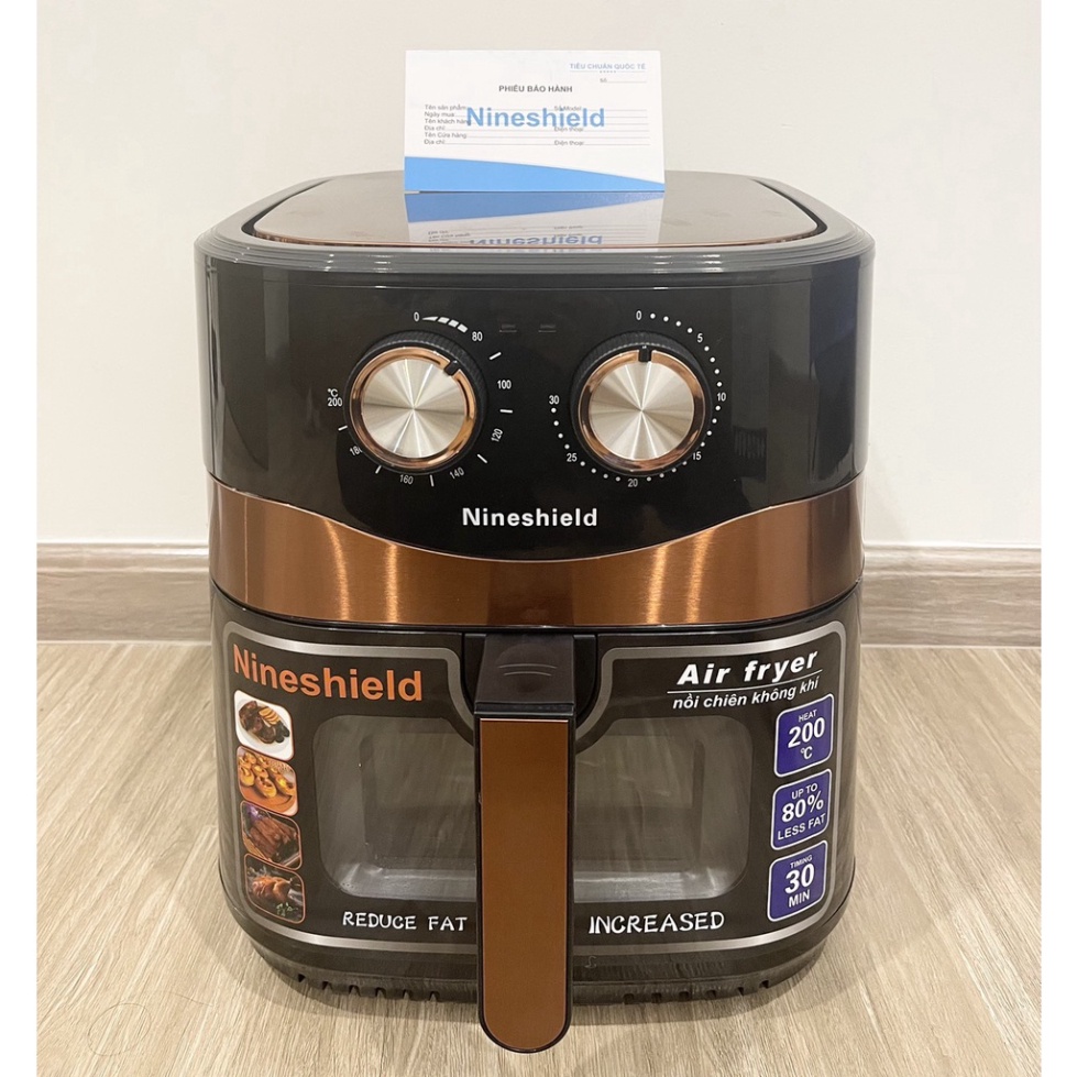 NỒI CHIÊN KHÔNG DẦU NINESHIELD KB-8002M MẪU MỚI 10.5 LÍT CÔNG SUẤT 1600W