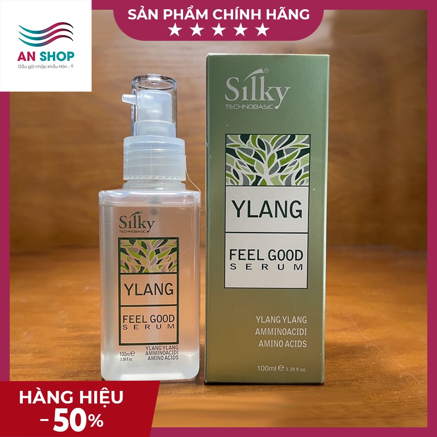 Tinh dầu dưỡng tóc thảo dược chăm sóc bóng mượt serum tinh chất dược liệu phục hồi hư tổn khô xơ chẻ ngọn Silky Ylang