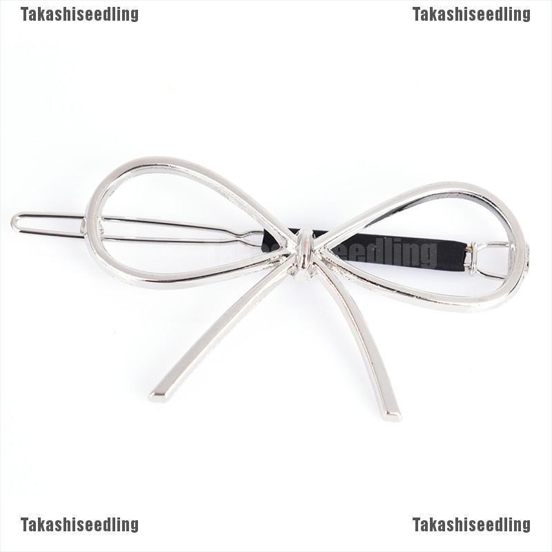 Kẹp Tóc Kim Loại Hình Nơ Cổ Điển Đáng Yêu