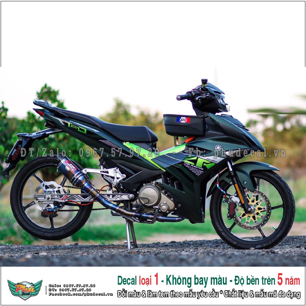 Tem rời xe Exciter 150 Y15ZR Xanh xám indo (A)