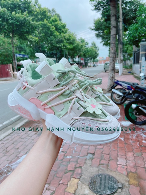 Giày thể thao sneaker ulzzang hoa anh đào phong cách hàn quốc