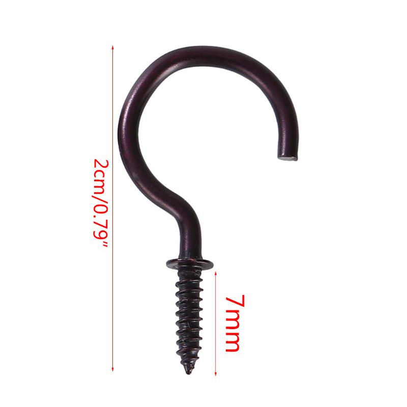 Bộ 18 Móc Treo Đồ Gắn Tường Bằng Kim Loại Kèm Ốc Vít Chuyên Dụng