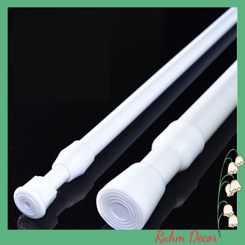 Thanh treo rèm cửa rèm nhà tắm không khoan đục, treo rèm tiện lợi chắc chắn, thay đổi vị trí dễ dàng Ruhm Decor