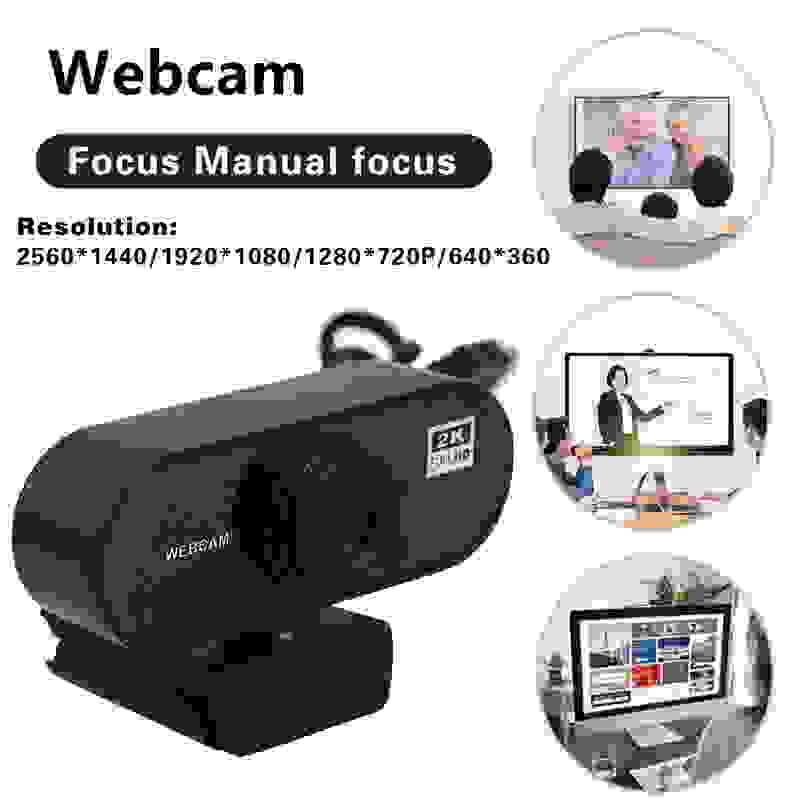 Webcam 100% 2k Hd Kèm Mic Cho Pc