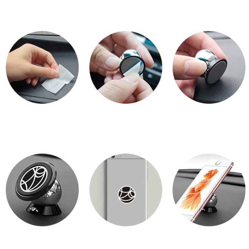 Giá đỡ điện thoại từ tính bằng kim loại cho xe hơi