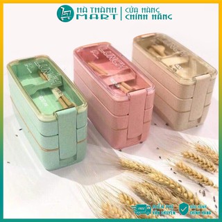 Hộp ủ cơm cắm điện 3 ngăn hộp cơm lúa mạch túi đựng hộp cơm giữ nhiệt loại có khóa