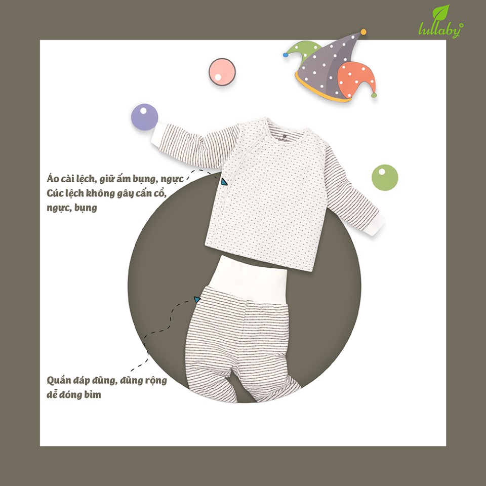 Bộ áo cài lệch quần cạp cao dày Lullaby