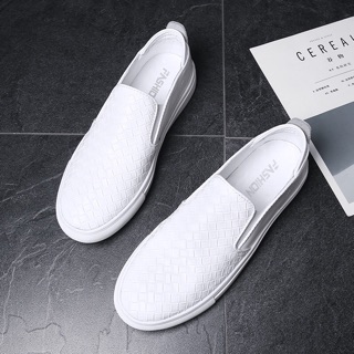 Giày lười nữ da lì