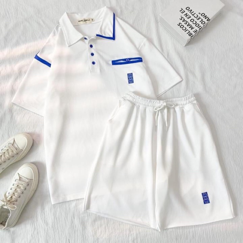 Set Đồ Bộ Nữ Quần Short Và Áo Polo MOMO Chất Da Cá Mềm Mịn Form Siêu Xinh - Yowol SG