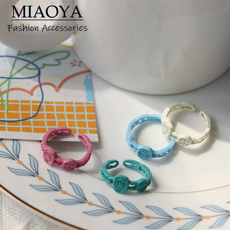 Nhẫn Hở Kiểu Hoạt Hình Xinh Xắn Trẻ Trung Phong Cách Hàn Quốc Cho Bạn Gái