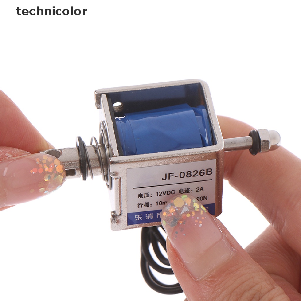 technicolor JF-0826B 12V/2A 10mm 20N push pull type open frame solenoid electromagnet TYG
