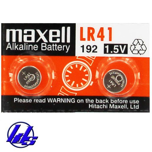 Pin LR41/192/AG3 Maxell chính hãng - Vỉ 10 viên
