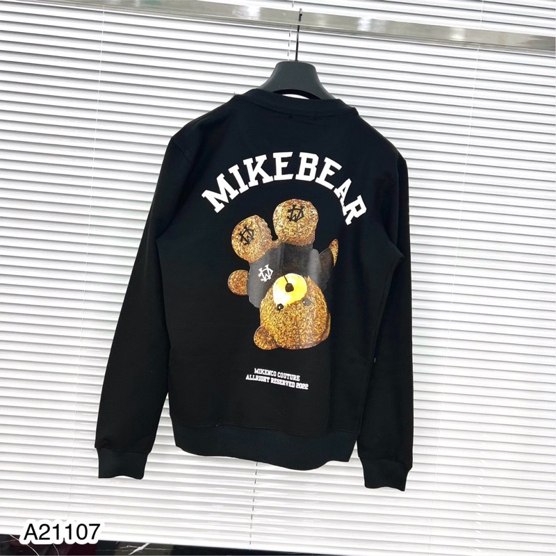 Áo Nỉ Mikebear Hoạ Tiết Sau Siêu Đẹp - Áo Nam Nữ MikeBear Chất Nỉ Dày Dặn