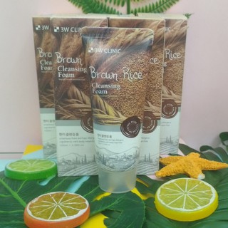 SỮA RỬA MẶT LÚA MẠCH YẾN MẠCH MĨ MỸ PHẨM CHĂM SÓC LÀM TRẮNG DA CHÍNH HÃNG HÀN QUỐC 3W CLINIC BROWN RICE CLEANSING FOAM