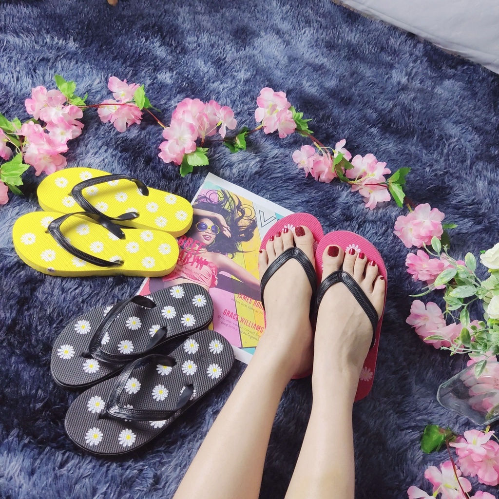 Dép nữ xỏ ngón đi trong nhà đi biển đi chơi  xinh xắn 3 màu , dép xốp nữ mang êm chân