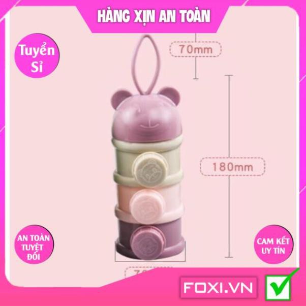 Hộp chia sữa và thức ăn 3 tầng-Trữ đông-Đồ ăn dặm-Có quai cầm chắc chắn-Tiện lợi cho mẹ và bé-Thiết kế đơn giản đáng yêu