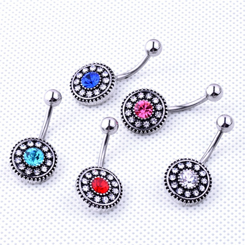 Khuyên Xỏ Đính Đá Pha Lê Nhân Tạo Thời Trang