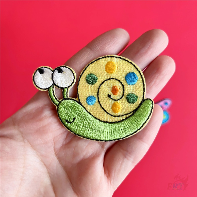 ♥ Sticker Ủi Thêu Hình Côn Trùng Hoạt Hình ♥ 1 Sticker Ủi Thêu Hình Khu Vườn