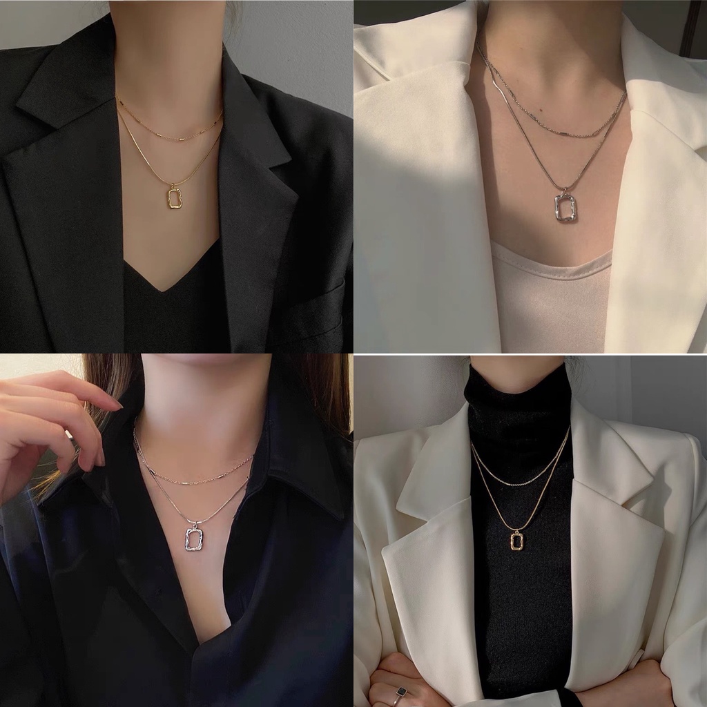 Tổng Hợp Dây Chuyền Nữ Hợp Kim Nhiều Mẫu Phong Cách Ulzzang Hàn Quốc Nữ Tính Dịu Dàng Xinh Xắn