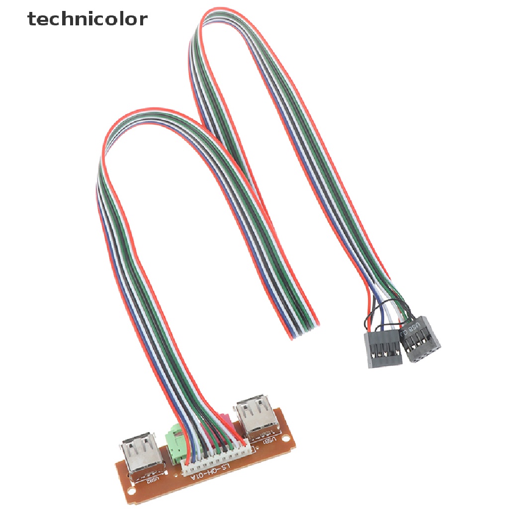 Kỹ Thuật Số 2 USB Vỏ PC Bảng Điều Khiển Âm Thanh Phía Trước 6.8CM Cổng USB Kèm Cáp Tai Nghe