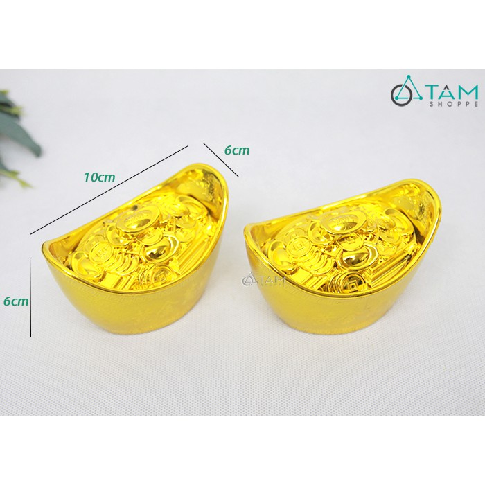 Set 2 thỏi vàng trang trí D10cm T-VANG-01