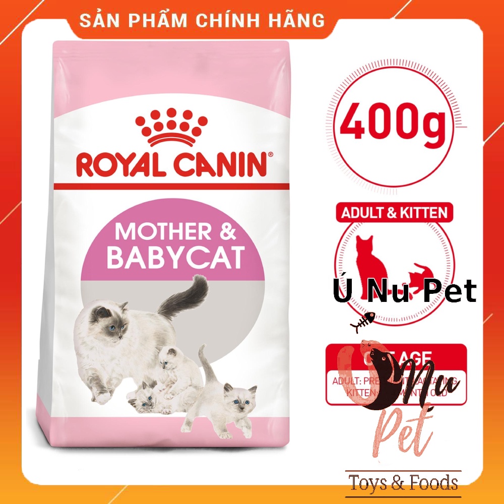 Thức ăn hạt cao cấp cho mèo con và mèo bầu Royal Canin baby and mother gói nhỏ 400g