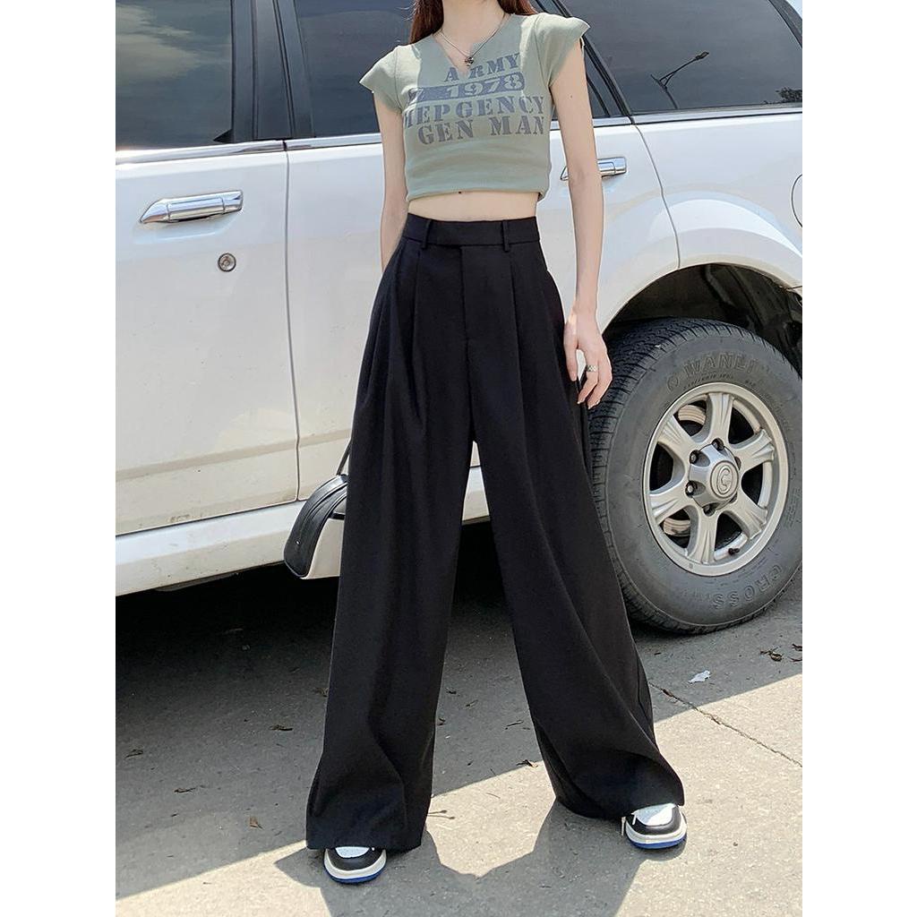 Quần Dài Ống Rộng Lưng Cao Thời Trang Mùa Thu 63195