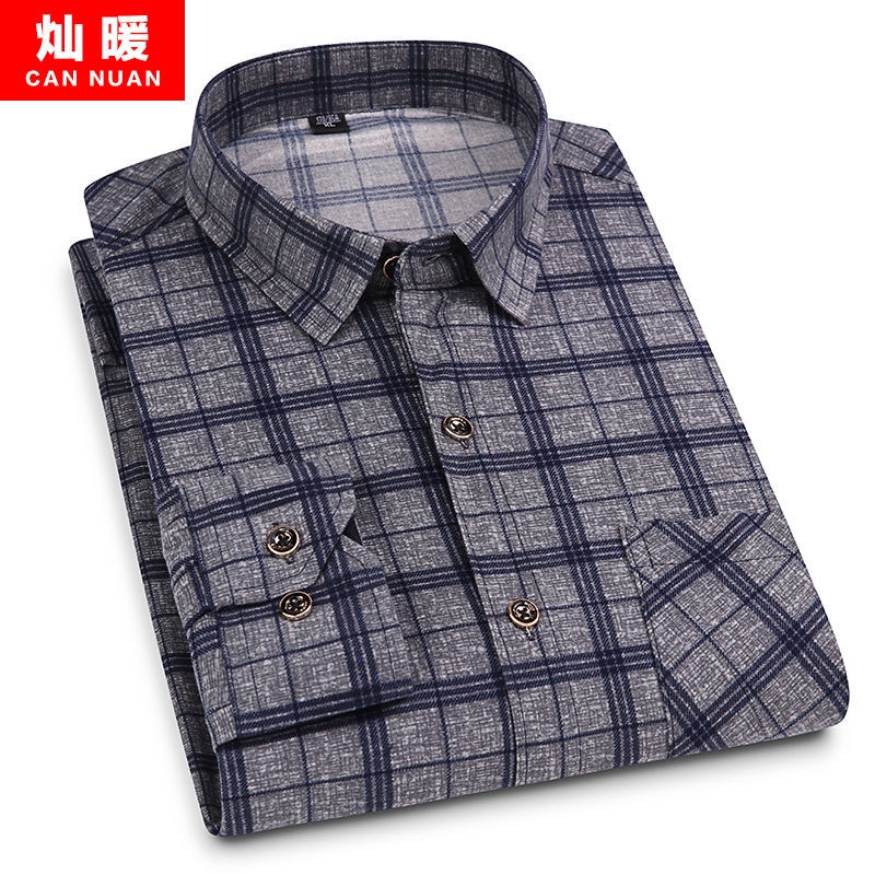 Áo Sơ Mi Tay Dài Dáng Rộng Họa Tiết Ca Rô Thời Trang Cho Nam