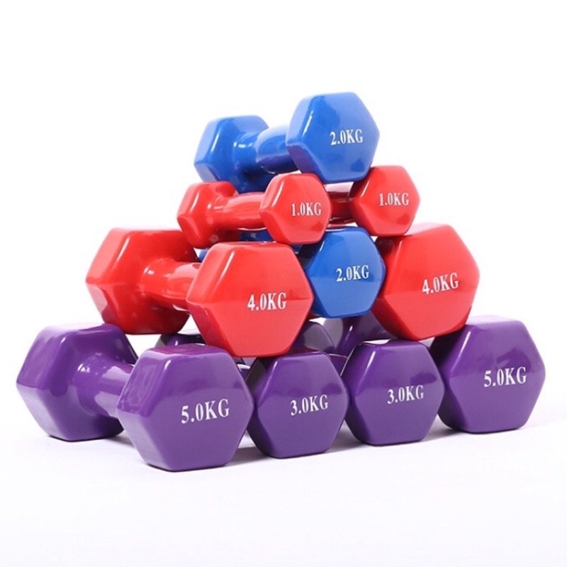 Tạ tay chất liệu gang bọc cao su , tạ tay tập gym - yoga, tạ tay nữ