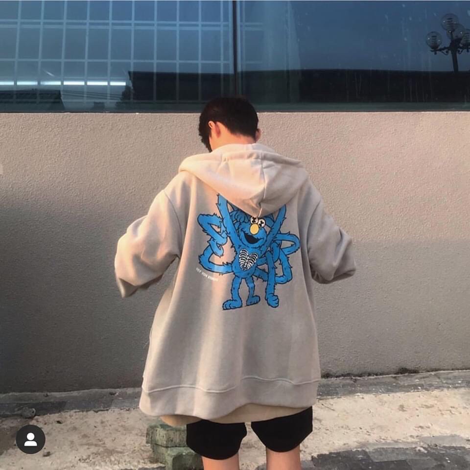 Áo khoác unisex form rộng nỉ Hoạt Hình KAWS nam nữ phong cách ullzang WIND | BigBuy360 - bigbuy360.vn