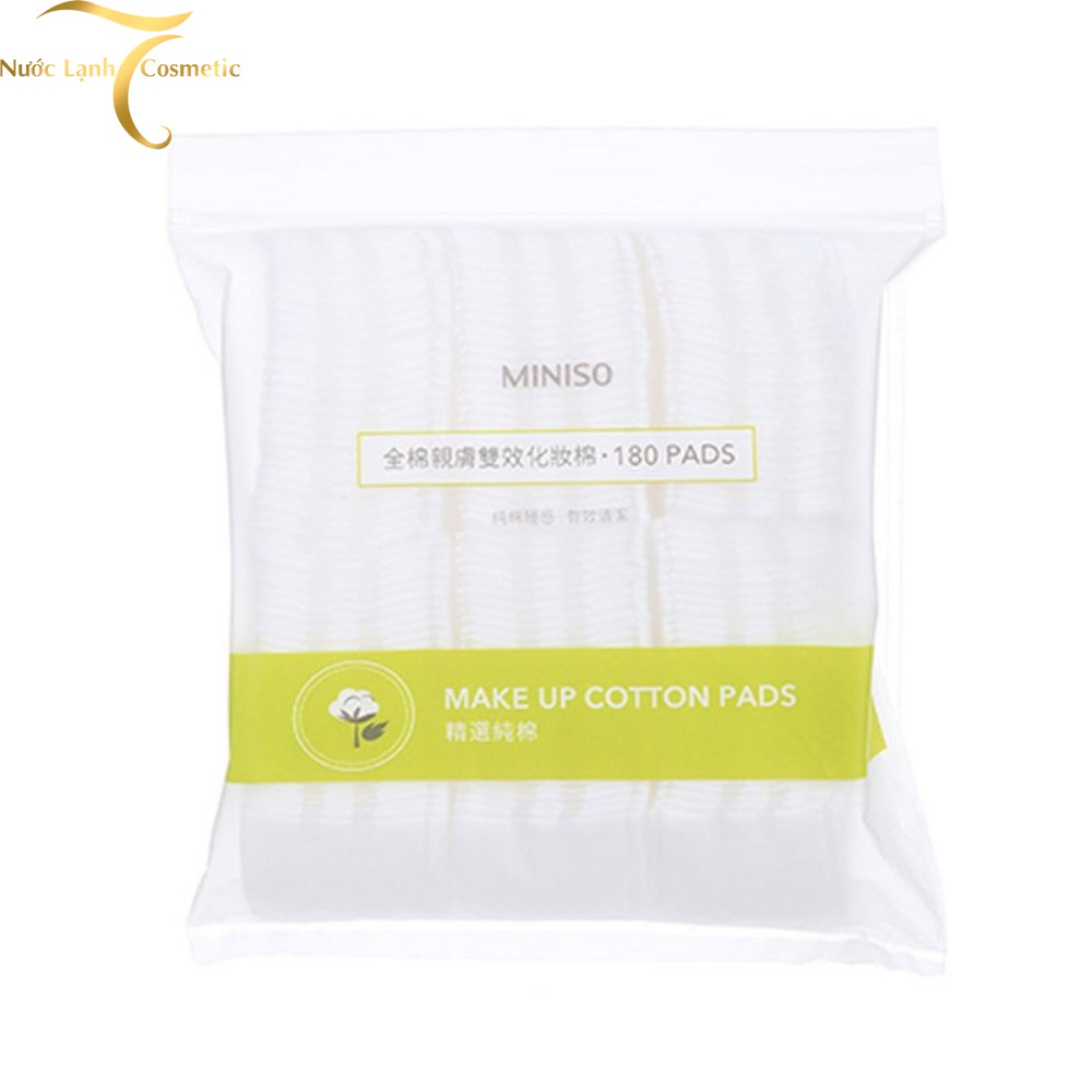 Bông Tẩy Trang Nhật Bản Cao Cấp Miniso Gói Lớn 180 Miếng | BigBuy360 - bigbuy360.vn