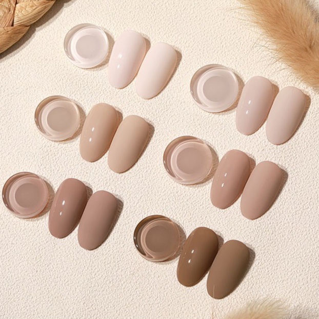 Sơn gel AS móng tay gel tone trà sữa kem be  mã QZ 15ml