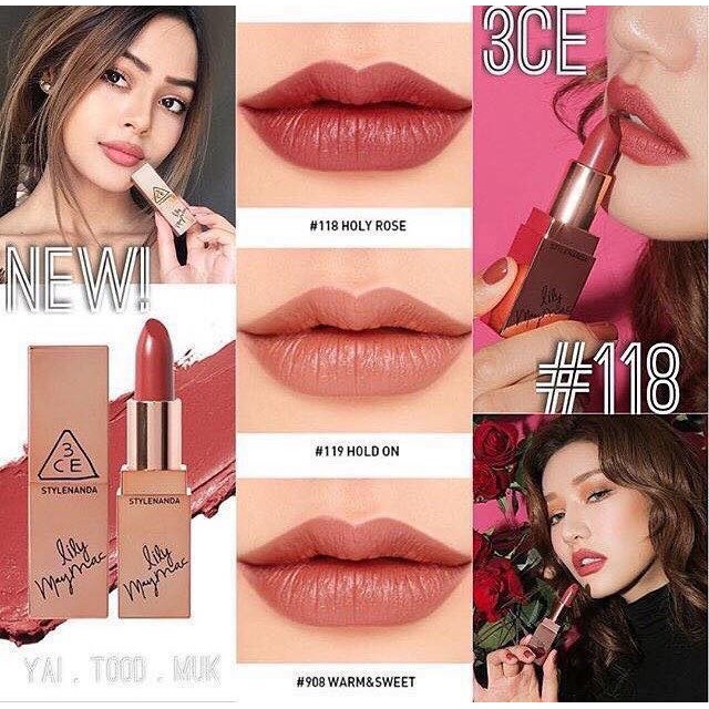 [ chuẩn auth] son lì 3CE Lily Maymac matte lipstick