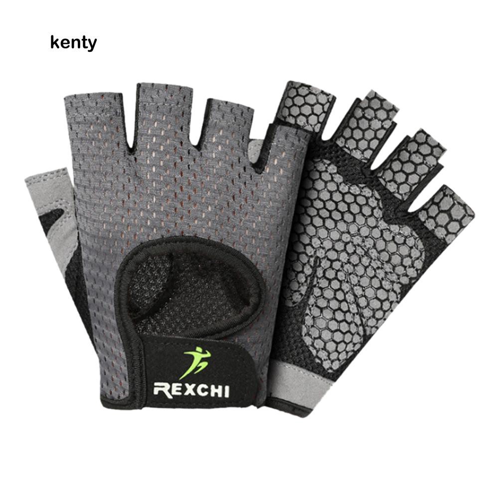 Kt kt kt★Rexchi 1 Đôi Găng Tay Thể Thao Hở Ngón Chống Trượt