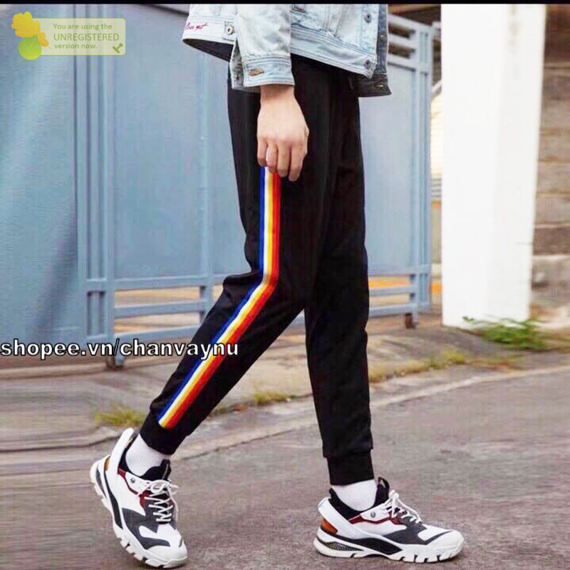 [GIÁ BUÔN SỈ] Quần Jogger hể thao dây cầu vồng mẫu 5 VXN MT587 SHOP CHÂN VÁY HỌC SINH