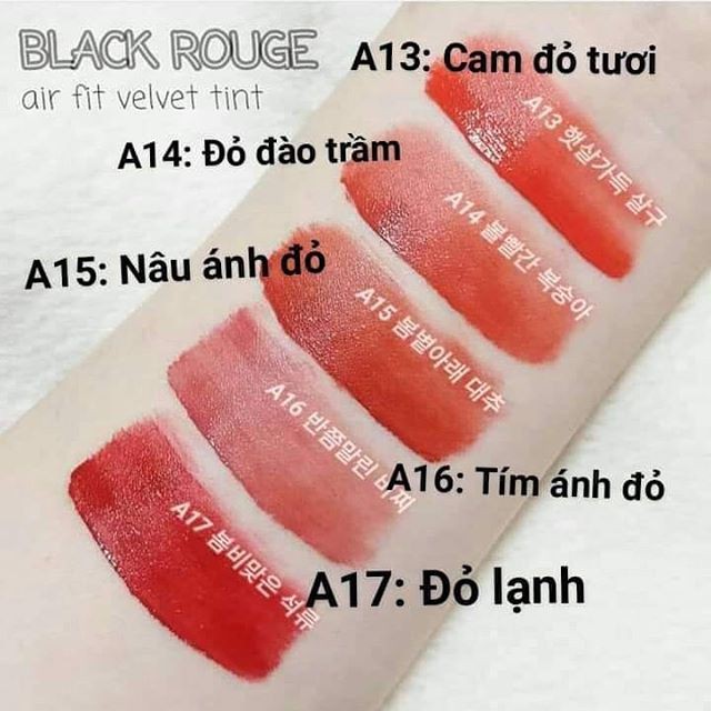 [Authentic] Son Black Rouge Air Fit Velvet Tint Mood Filter A08, A09, A10, A11, A12