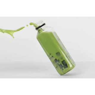 50 chai trà sữa 330ml vuông nắp đen