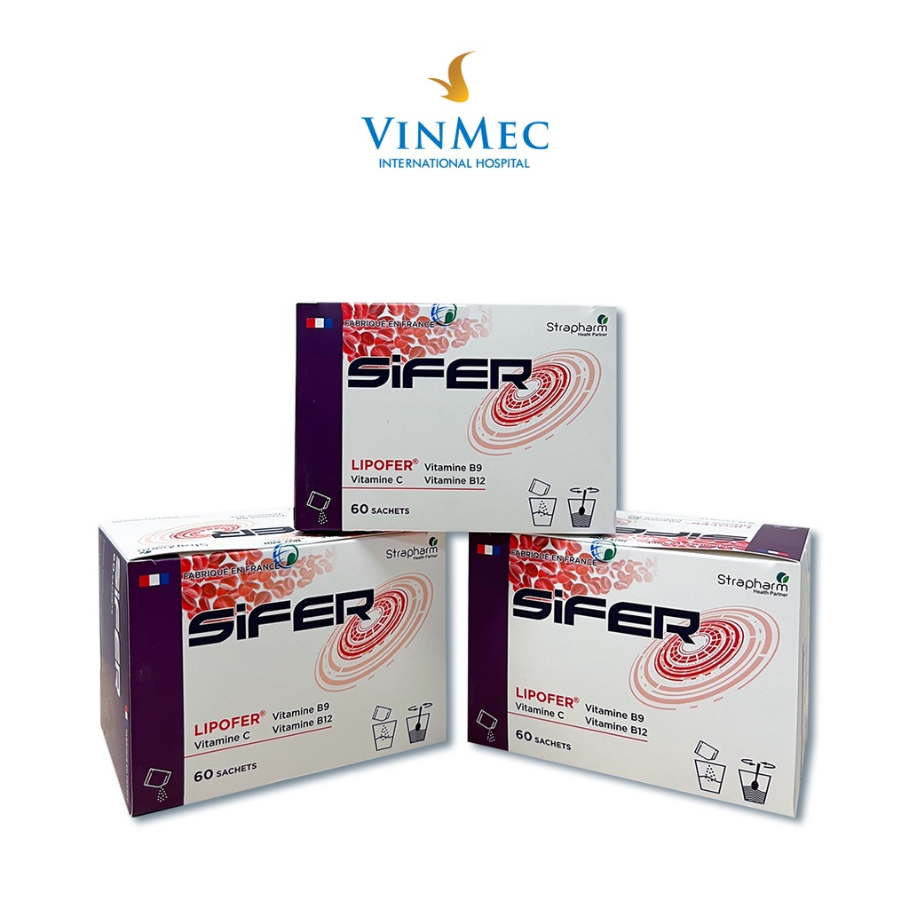 Thực phẩm bảo vệ sức khỏe bổ sung sắt, không gây táo bón Sifer hộp 60 gói
