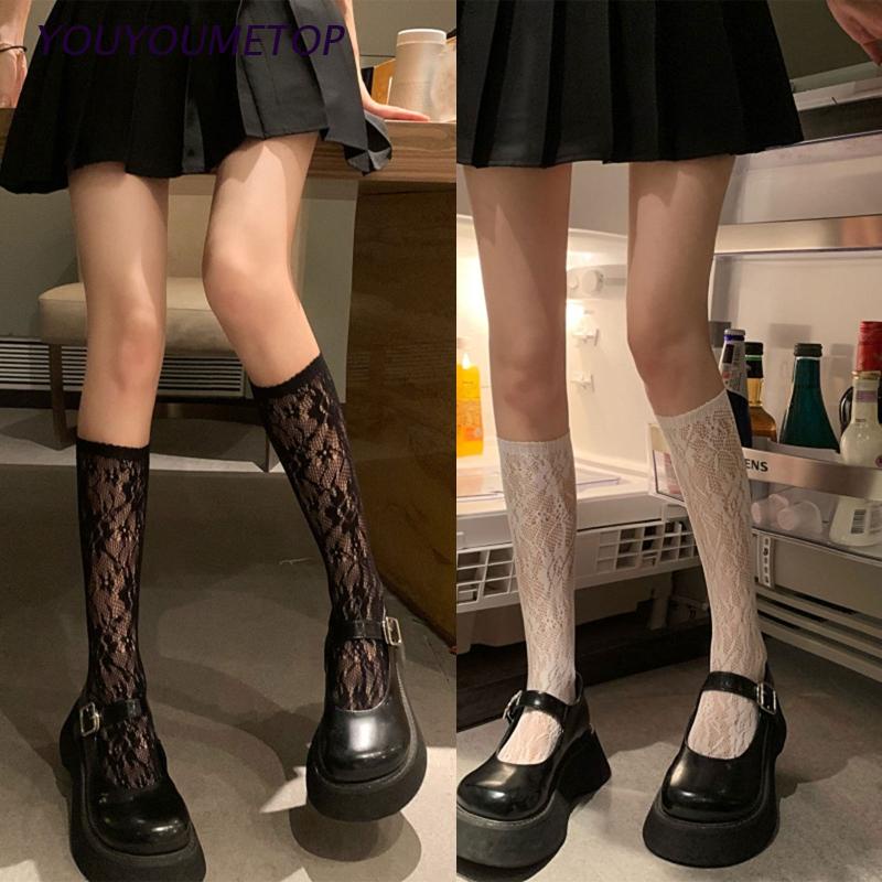 Vớ Lưới Phối Ren Hoa Mỏng Phong Cách Lolita Thời Trang Cho Nữ