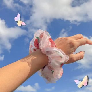 Scrunchies dâu 2 lớp