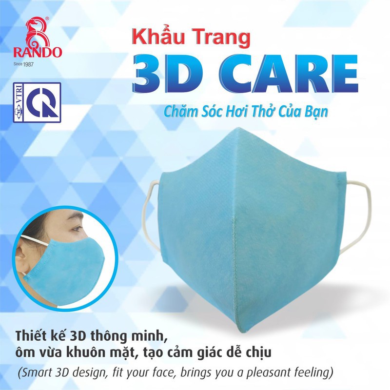 Mua 1 tặng 1 Khẩu trang y tế 3D MASK ôm sát ngăn gừa bụi bẩn vi khuẩn