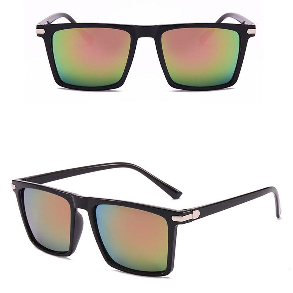 Kính Mát Gọng Vuông Phản Quang Thời Trang Hàn Quốc Cho Nam