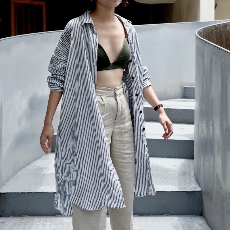 Đầm Sơ Mi - Linen - Rie Dress - PHUTA