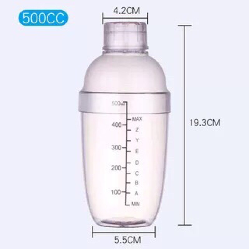 Bình lắc pha chế Cocktail bằng nhựa 300-500-700ml-1000ml