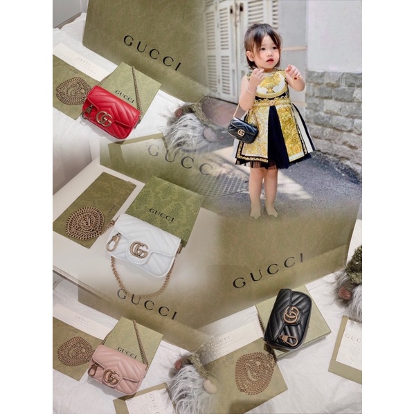 Túi Gucci mamont nano size 11 Full box