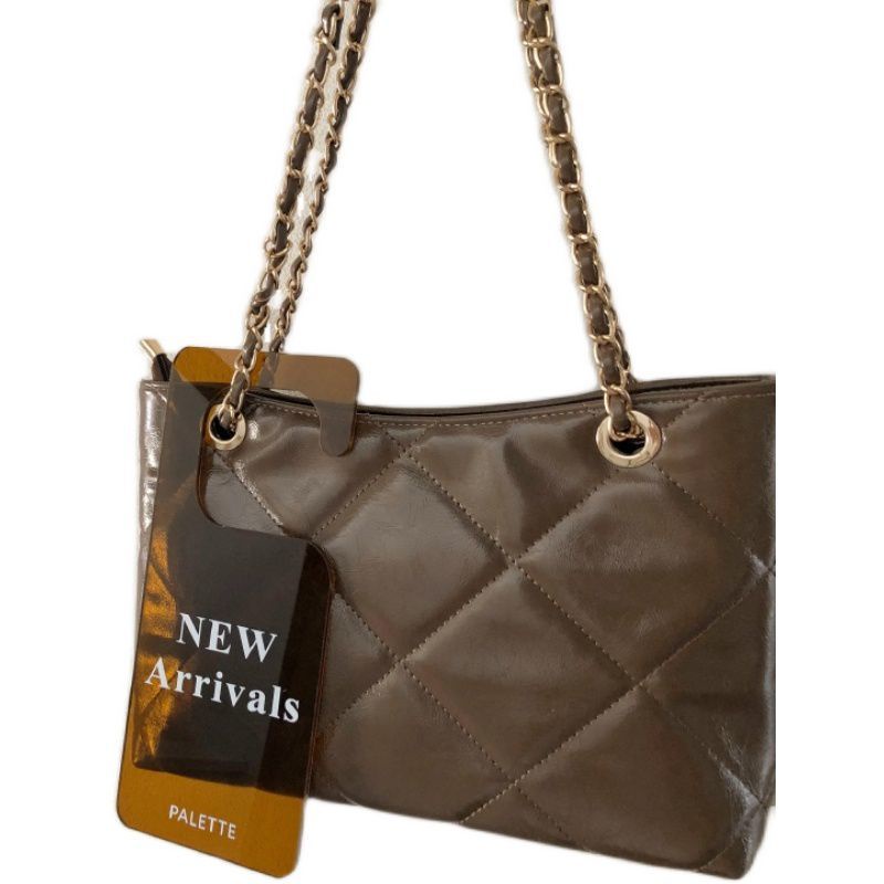 Kết Cấu Da Cừu Giả Cao Cấp!Túi Xách Phối Dây Xích Thiết Kế Cá Tính Thời Trang