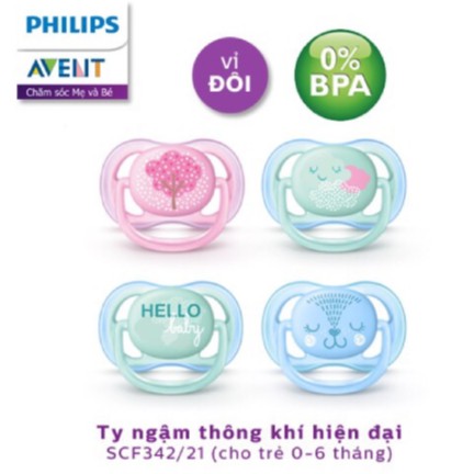 [Mã FMCG8 giảm 8% đơn 500K] Núm Ti Giả Philip Avent - Dùng Cùng Bộ Sản Phẩm, Nhộng chũn, Quấn chũn