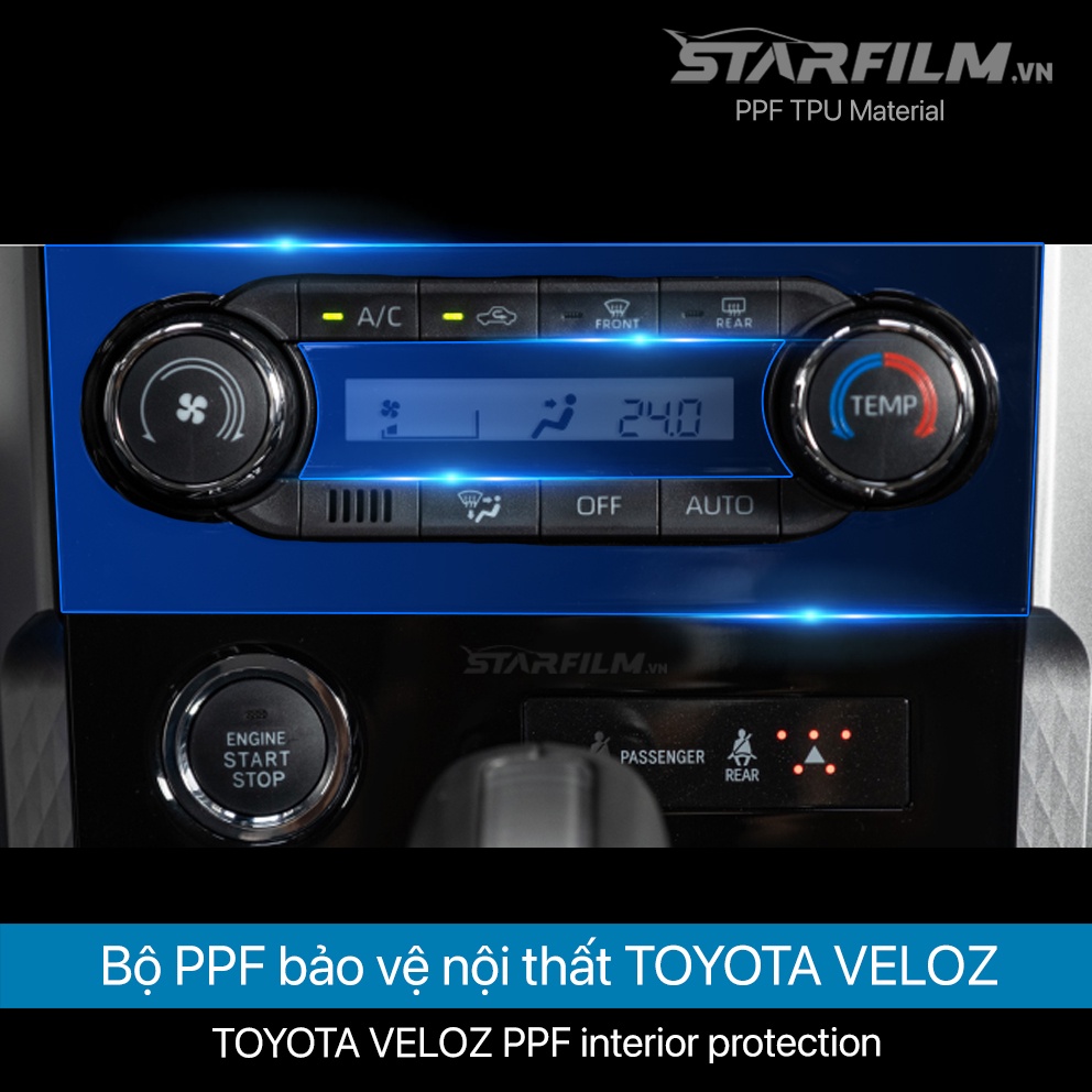 Toyota Veloz 2022 PPF TPU nội thất chống xước tự hồi phục STARFILM