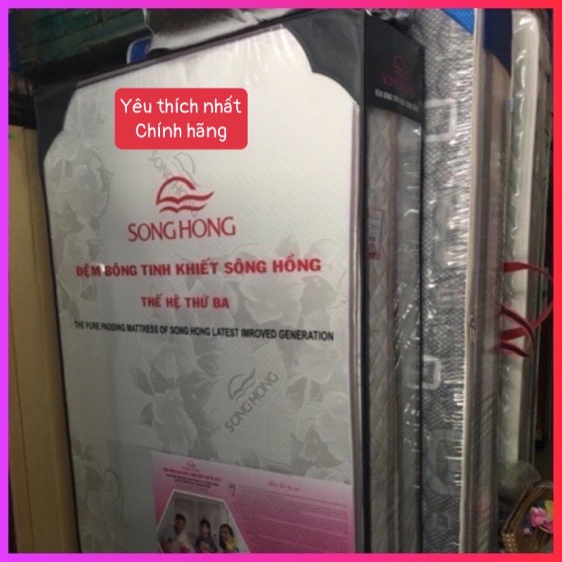 -35%❤Đệm bông ép Sông Hồng gấp 2 mảnh thế hệ thứ 3 ( 1,6m x2m x15cm) chính hãng ❤️